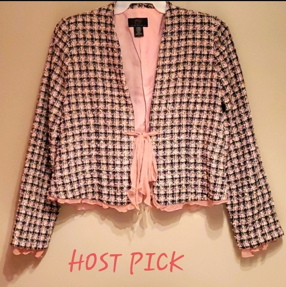 True Meaning Jackets & Blazers - Plaid tweed blazer jacket